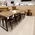 O'Coffee Club - Jewel Changi Airport (Basement Level) | Product Seen: [Alex Low Stool – Wood Seat, FLAT® KX22 – H720 (For Dining Table) & Customised Distressed table top + Ricky Table Base – Customisable]